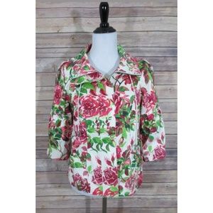 JUST B Medium Spring Floral jacket bell sleeves